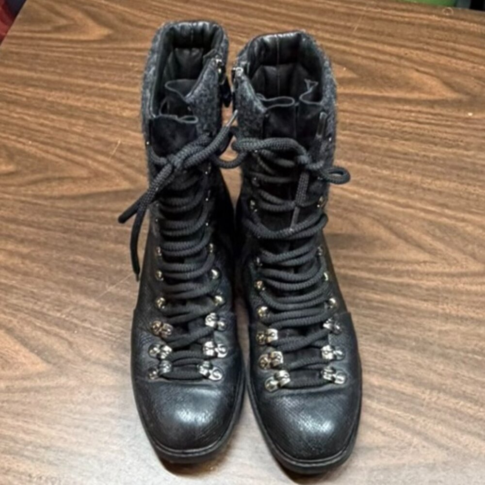 ALBERTO FERMANI Wool/Leather Boots - Size 36.5 - us 6.5